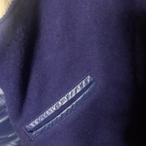 Vintage Blue and White Varsity Jacket - Picture 7 of 8